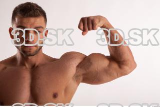 Arm muscles anatomy reference of bodybuilder Harold 0007